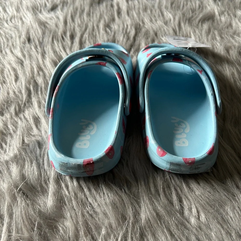 Bluey Ground Up Sandals‎ Toddler Boys Size 9-10 Blue Slip On Shoes Open Toe